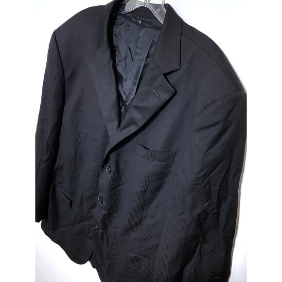 Z Zegna Classic Natural Comfort Black Blazer Suit Jacket 46R Wool Made In Spain - Picture 3 of 14